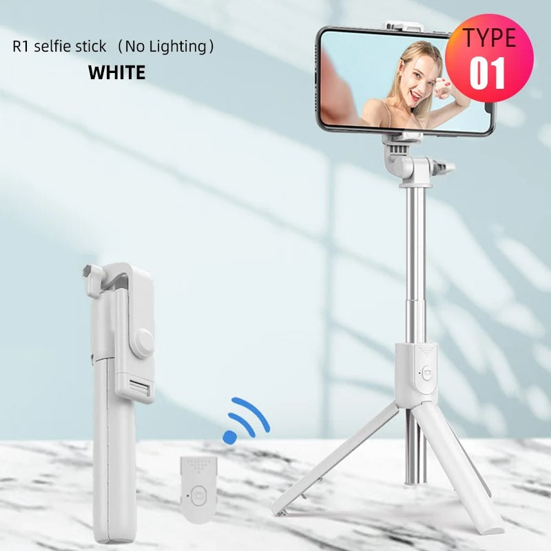 R1s Selfie Stick With Tripod - Bluetooth Selfie Stick foldable Holder Tripod With Wireless Remote Shutter