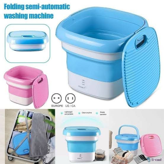 Portable Foldable Washing Machine with Spin Dryer - Household Mini Washing Machine