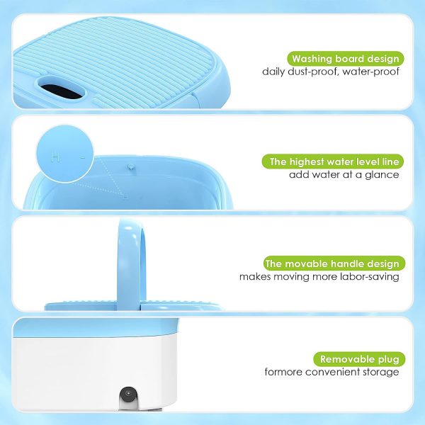 Portable Foldable Washing Machine with Spin Dryer - Household Mini Washing Machine