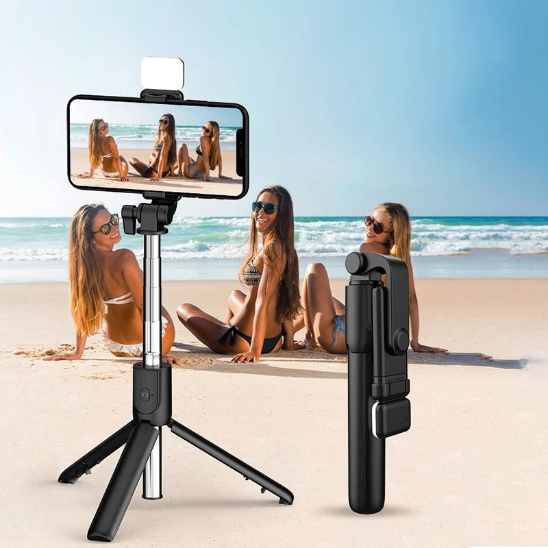 R1s Selfie Stick With Tripod - Bluetooth Selfie Stick foldable Holder Tripod With Wireless Remote Shutter